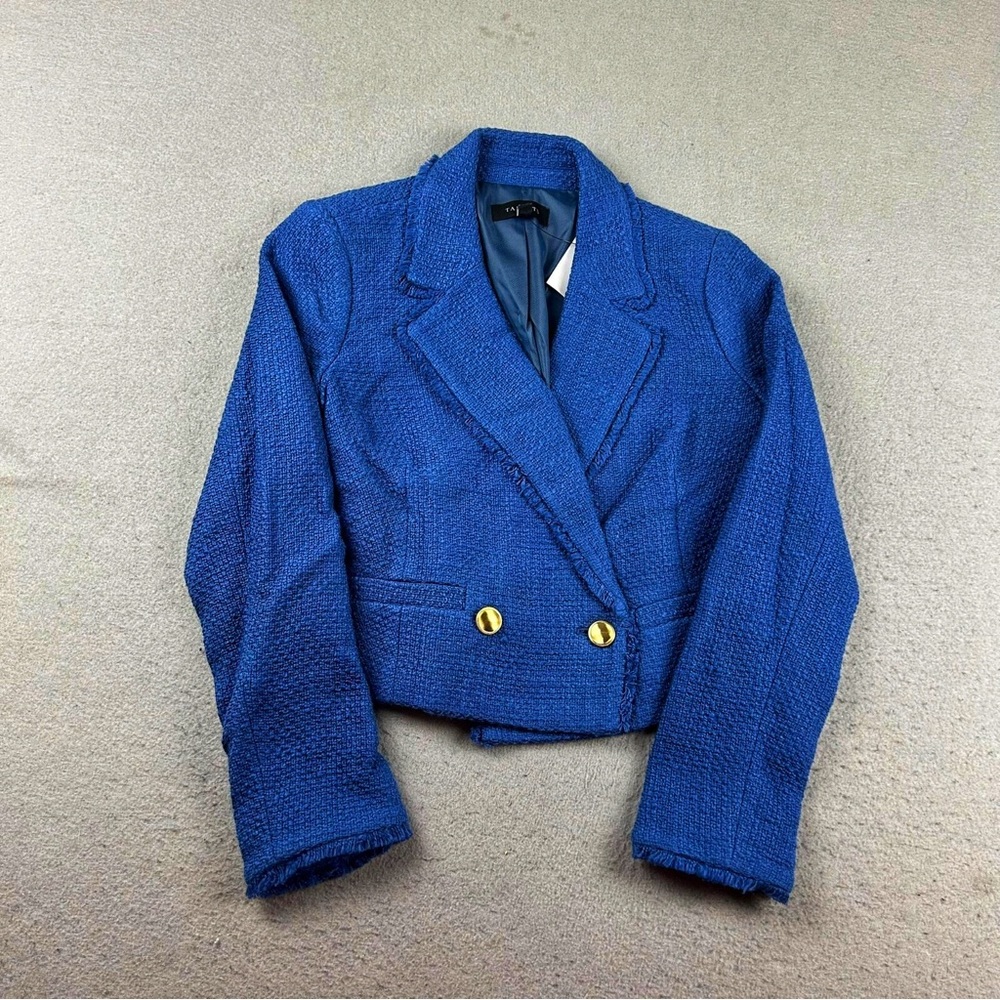 Talbots Royal Blue Tweed Blazer Size 2